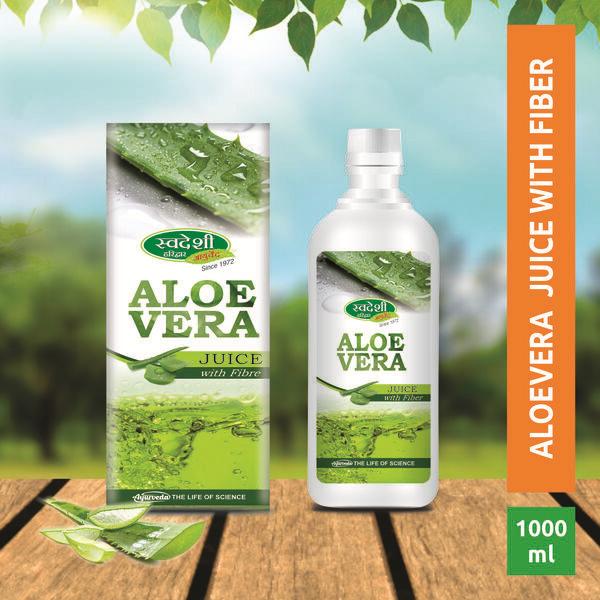 Swadeshi Aloevera Juice with Fiber 1000 ml - Diabetes Care (Ayush)