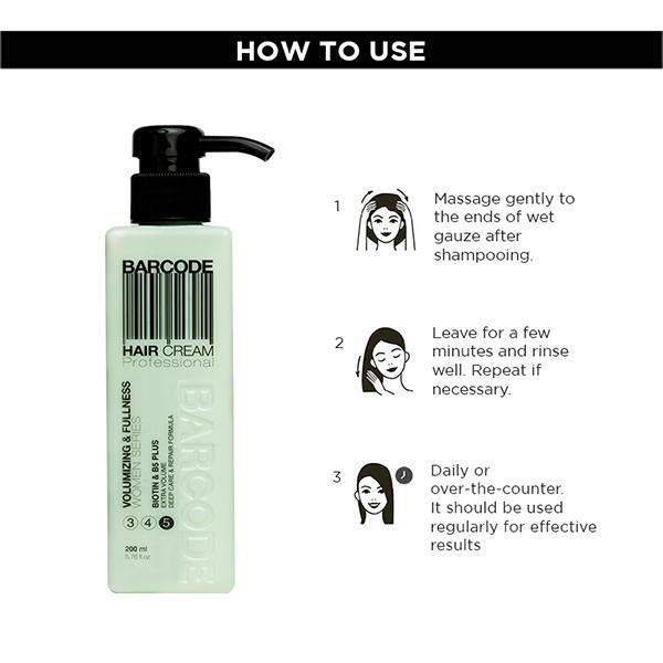 Barcode Professional Hair Cream Volumizing & Fullness (BCHC003) 200 ml - Hair Creams