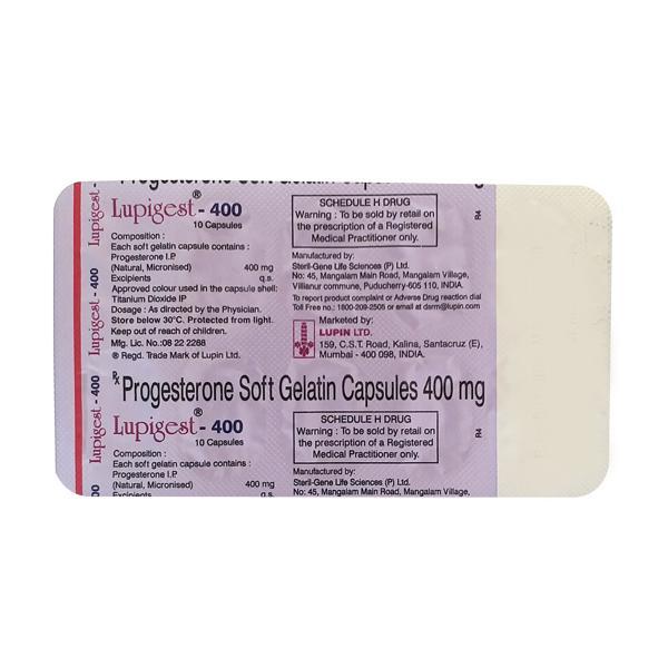 Lupigest 400mg Capsule 10'S - Hormonal Therapy-Oes