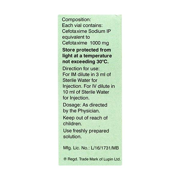 Cefantral 1gm Injection 1's - Bacterial Infections-Cep