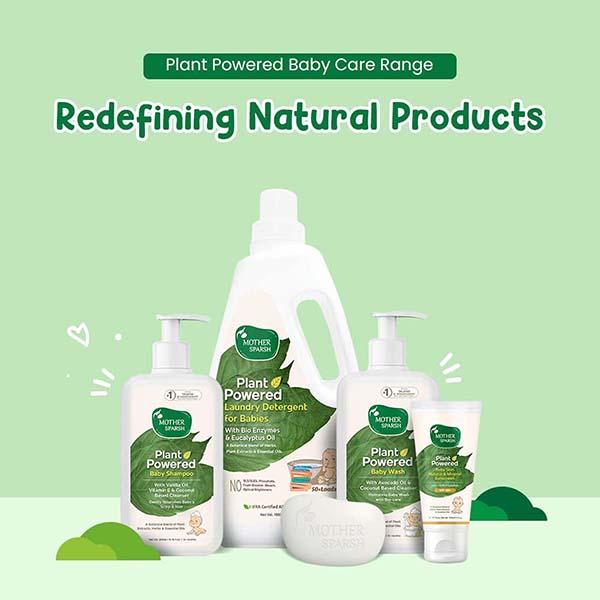 Mother Sparsh Plant Powered Natural Baby Shampoo with Aloe Vera, Vitamin E and Coconut Oil 200ml - Baby Shampoo