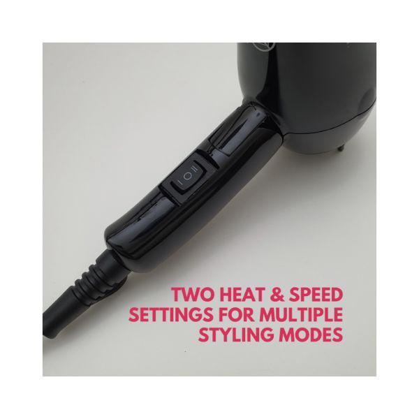 Alan Truman Mini Dryer - 1000 Watts Dc Motor Hair Dryer - Black 1's - Hair Dryers