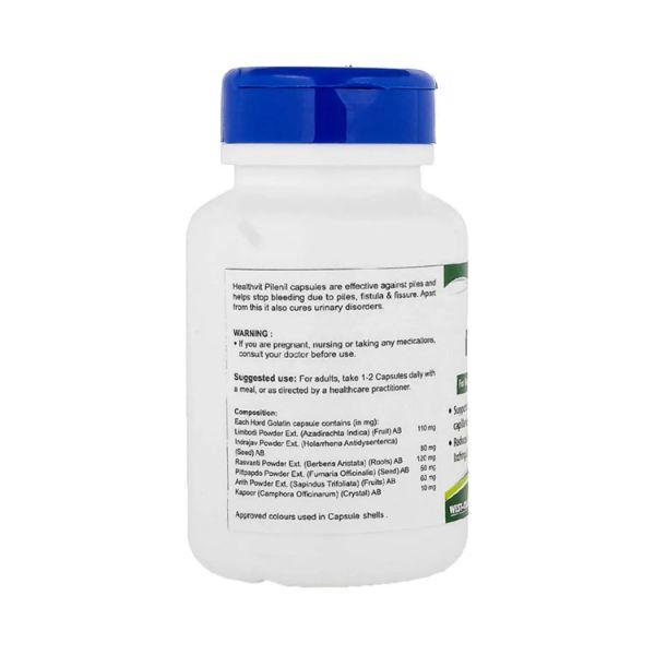 Healthvit Pilenil 60 Capsules For Bleeding & Non-bleeding Piles 60's - Calcium And Minerals