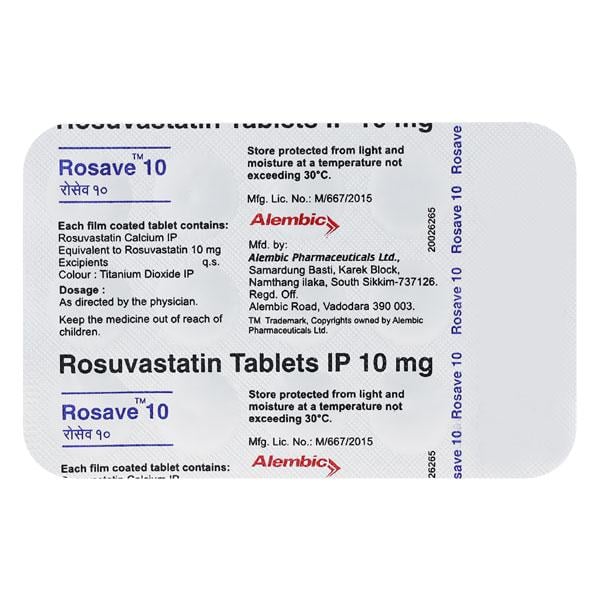 Netmeds | Rosave 10mg Tablet 15'S
