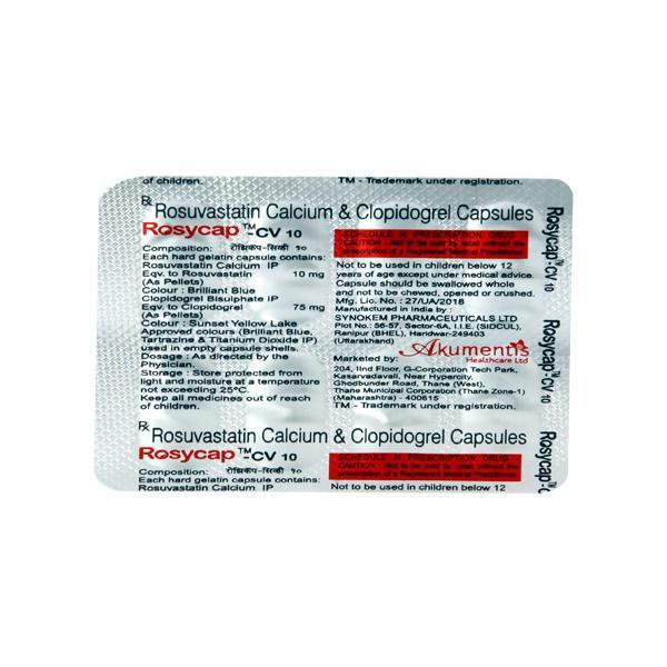 Rosycap CV 10/75mg Capsule 10'S - High Cholesterol-Dys