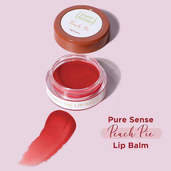 PureSense Peach Pie Lip Balm with Vitamin A & E for Dry & Chapped Lips 5 gm - Lip Balms