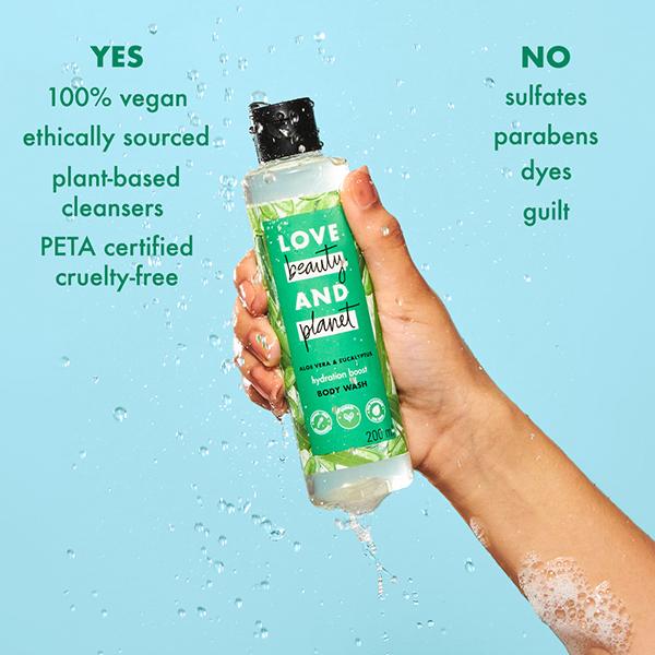 Love Beauty and Planet Aloe Vera and Eucalyptus Body Wash 200 ml - Shower Gels & Body Wash