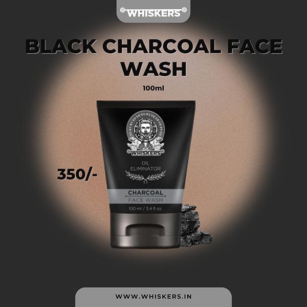 Whiskers Charcoal Face Wash For Men 100 ml - Face Washes