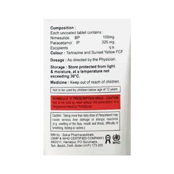 NIMSOLID P Tablet 10's - Pain relief-Nsa