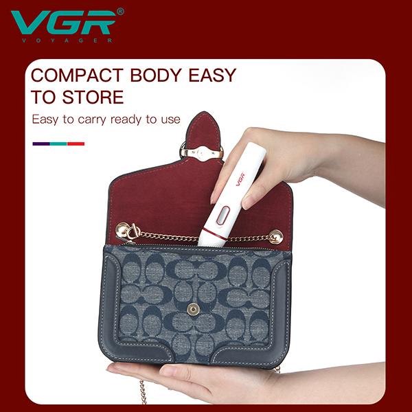VGR V725 4in1 Women Grooming Kit for Face Legs Underarms Bikini Eyebrow Ear and Nose Trimmer 1s 1's - Hair Removal Accessories
