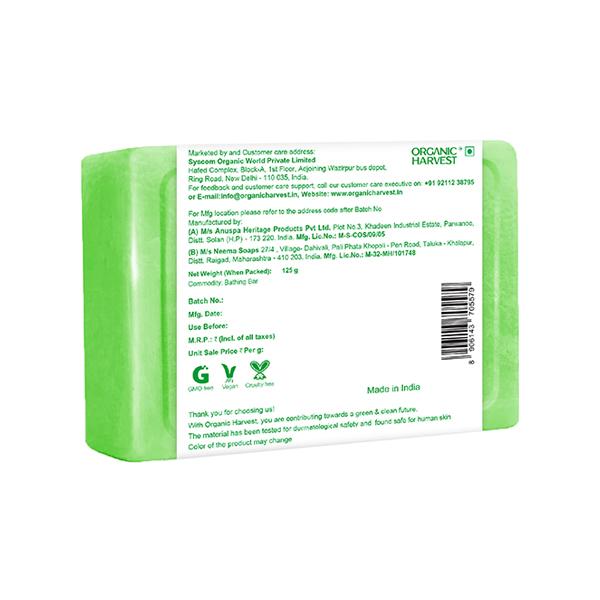 Organic Harvest Luxurious Bathing Bar - Tea Tree Soap Bar for Clear Skin, Soap to Prevent Body Acne 125 gm - Soaps
