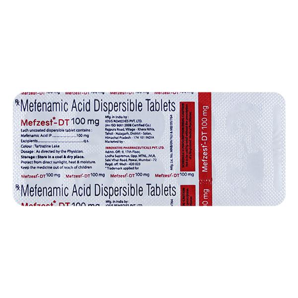 MEFZEST DT 100 Dispersible Tablet 10's - Muscle Spasm-Ant