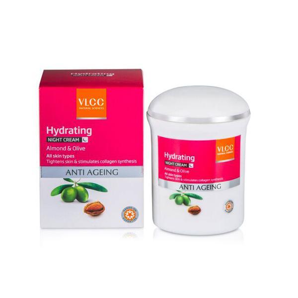 VLCC Hydrating Anti-Ageing Almond & Olive Night Cream 50 gm - Night Cream