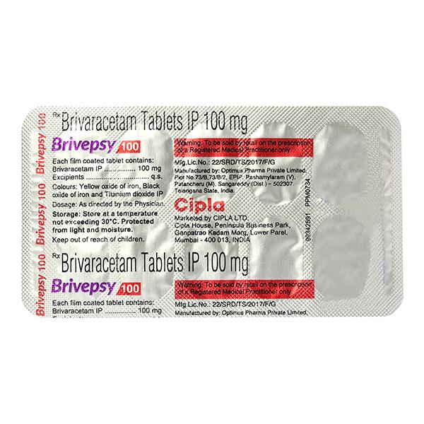 BRIVEPSY 100 Tablet 10's - Epilepsy/Convulsion-Ant