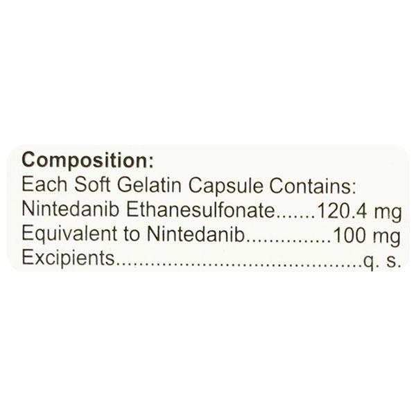 NINDEV 100mg Soft Gelatin Capsule 10's - Idiopathic Pulmonary Fibrosis