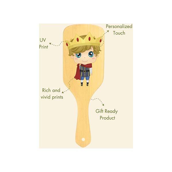 Allure Personalised Paddle Hair Brush Prince Print 1's - Hair Brushes