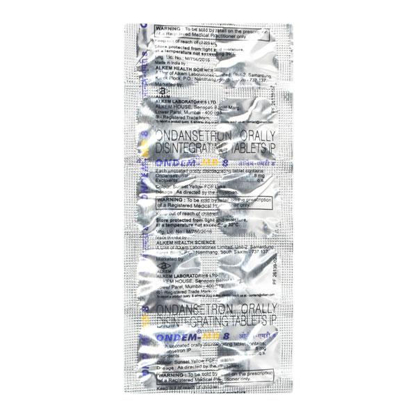 Ondem MD 8mg Tablet 10'S - Vomitting/Emesis-Ant