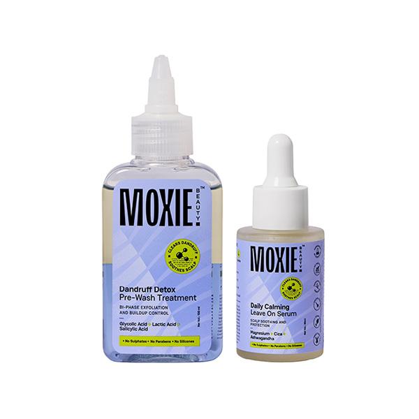 Netmeds | Moxie Beauty Anti-Dandruff Treatment Duo - AHA/BHA Pre-Wash & Leave-On Serum 130 ml