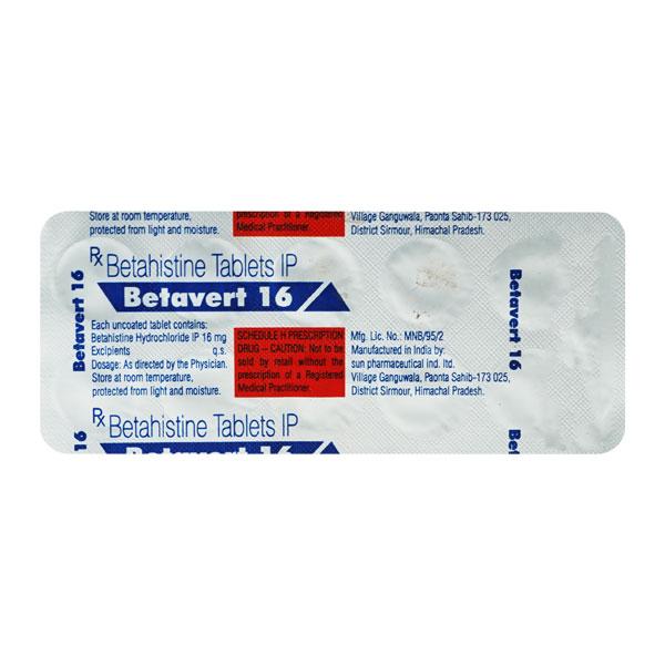 Netmeds | Betavert 16mg Tablet 10'S