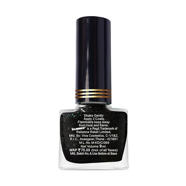 GL -9 ml 130BBLACK GLIMMER 9 ml - Nail Polish