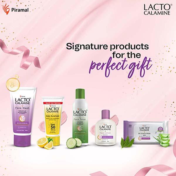 Lacto Calamine Gift Box, Face Wash, Face Lotion, Sunscreen, Facial Wipes, Toner, Oil Free Radiance 850 gm - Makeup Kits & Sets