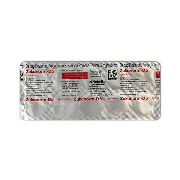 ZUKANORM D 5 Tablet 10's - Diabetes-Ant