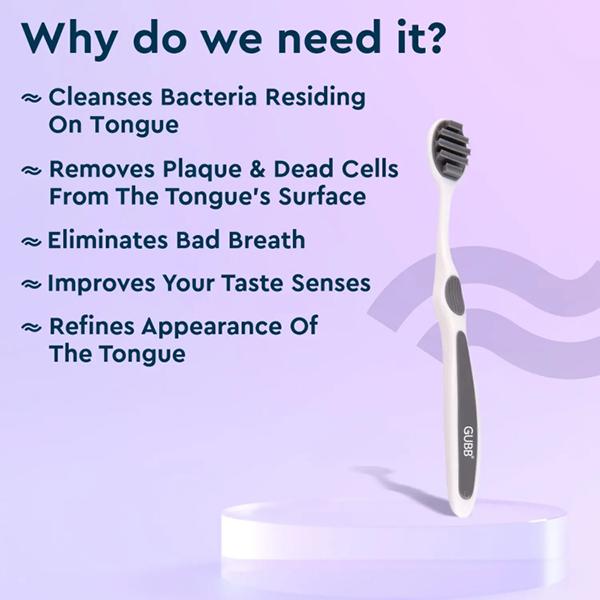 GUBB T+ Tongue Cleaner - Blue 25 gm - Floss & Tongue Cleaners