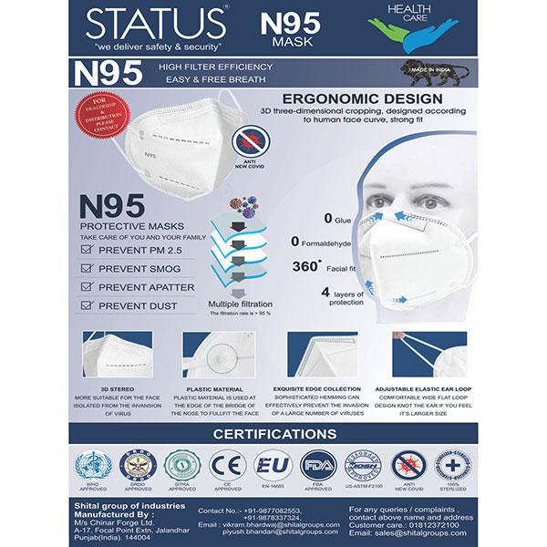 Shital Comfit 3D Face Mask - White (Pack of 10) - Face Mask