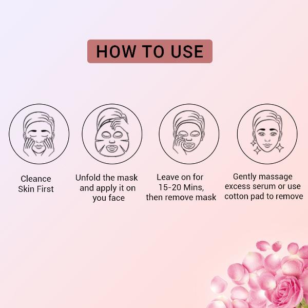 Mancode Rose Facial Sheet Mask For All Skin Types 25 gm - Face Mask