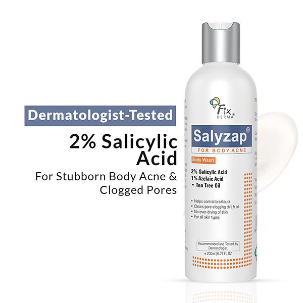 Fixderma Salyzap Acne Body Wash 200 ml - Face Gels