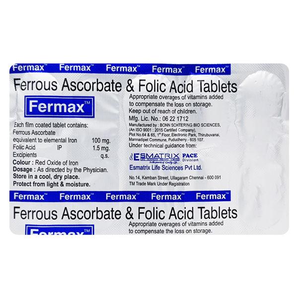 Fermax Tablet 10'S - Iron Supplement/Anaemia-Vma