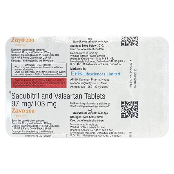 ZAYO 200 Tablet 10's - Heart Failure-Ang