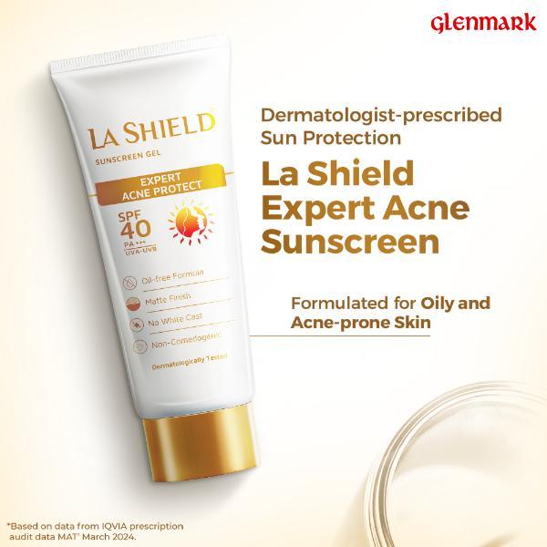 La Shield SPF 40 & PA+++ Anti Acne Sunscreen Gel 50gm - Face Sunscreen