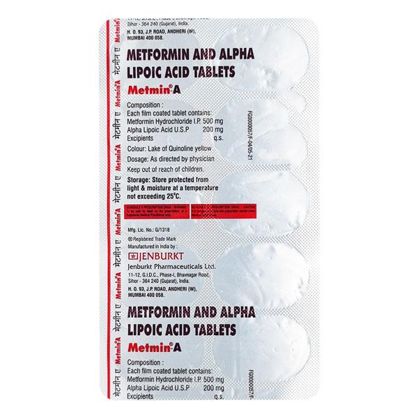 Netmeds | Metmin A Tablet 10'S