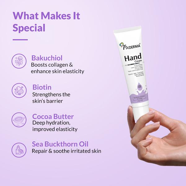 Netmeds | Fixderma Hand Cream for Women and Men, Hand Cream for Dry and Rough Hands All Skins Types 30 gm