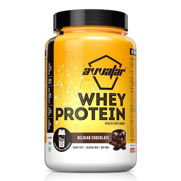 Netmeds | Avvatar Whey Protein Powder - Belgian Chocolate (Jar) 1 kg
