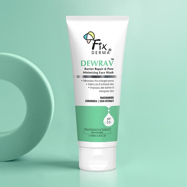 Fixderma Dewrav Barrier Repair & Pore Minimizing Improves Skin Barrier & Soothes 100 ml - Face Wash & Cleansers
