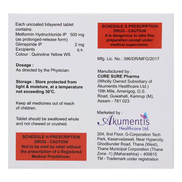 Switglim M 2/500mg Tablet 15'S - Diabetes-Ant