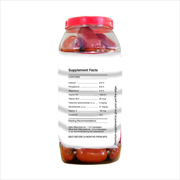 Drools Absolute Calcium Sausage Dog Supplement (Jar) 18's - Petfood