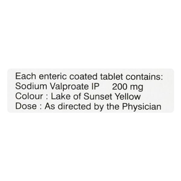 Valparin Alkalets 200mg Tablet 10'S - Epilepsy/Convulsion-Ant