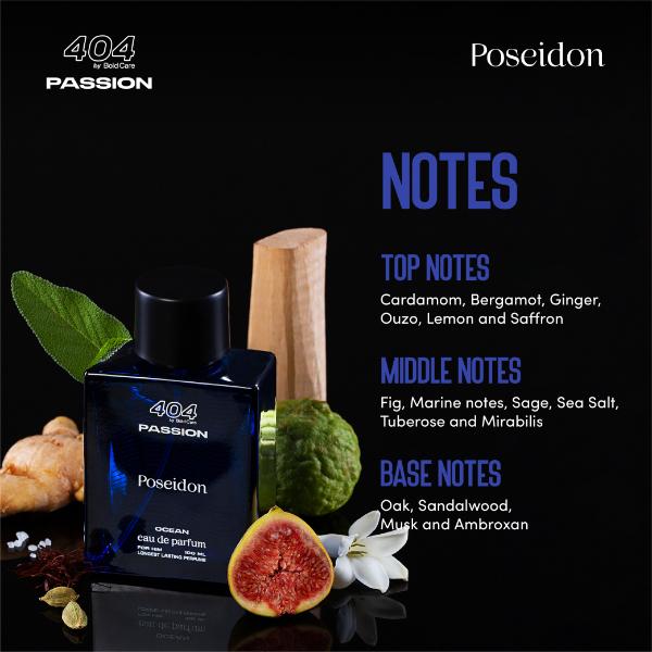 Bold Care Poseidon Ocean Longest Lasting EDP Perfume 404 100 ml - Men Perfumes (Edt/Edp)