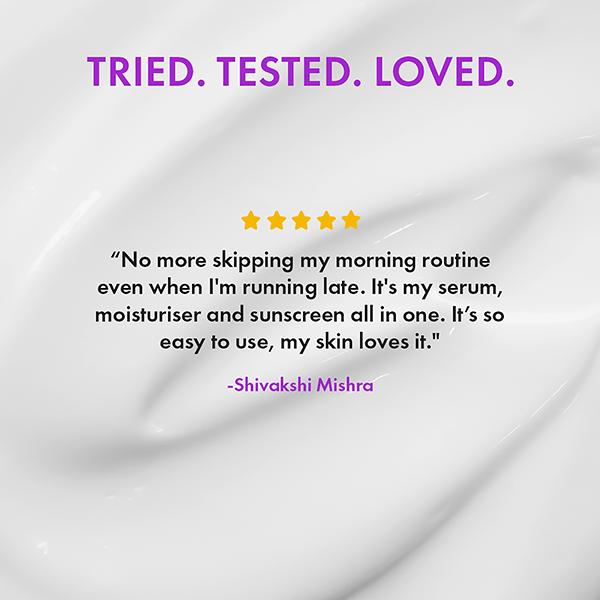 Sixam Glow Daily Call Sun Serum SPF 50 PA++++ with Niacinamide & Bisabolol, Weightless Sunscreen 50 ml - Body Sunscreen