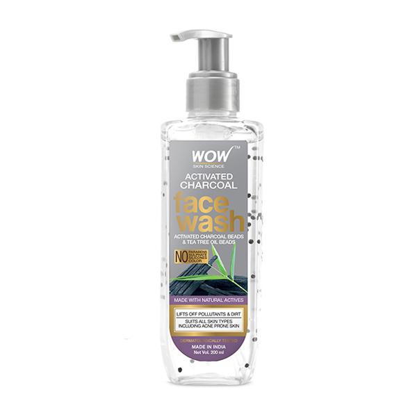 Wow Life Science Activated Charcoal Face Wash 200 ml - Face Washes