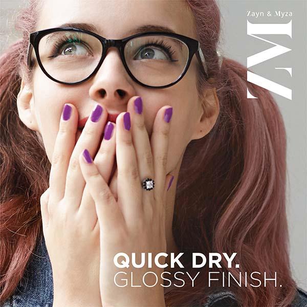 Zayn & Myza Breathable Nail Enamel With Raspberry & Almond Oil, Berry Yogurt 6 ml - Nail Polish