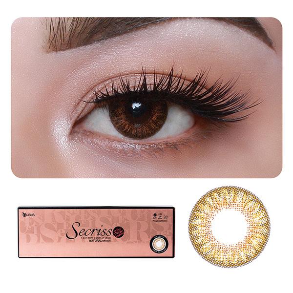 O-Lens Secriss 1Day Coloured Contact Lenses - Natural Brown ( 0.00 ) 1's