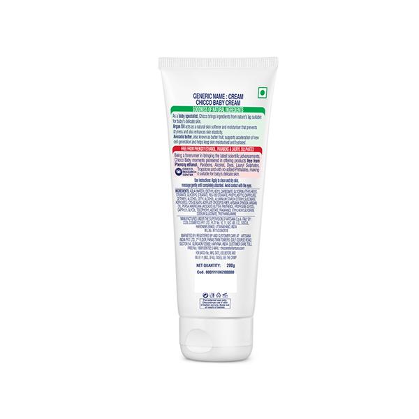 Chicco Baby Moments Baby Cream With Argan Oil and Avocado Butter 200 gm - Creams, Lotions & Oils