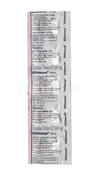 Citinova 500mg Tablet 10'S - Nootropics And Neurotrophics