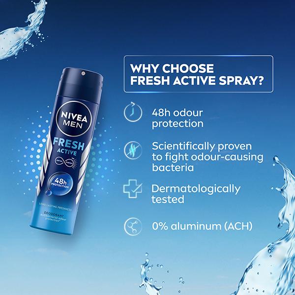 Nivea Deo Fresh Active Ocean Extracts 150ml - Men Deodorants/Roll-Ons