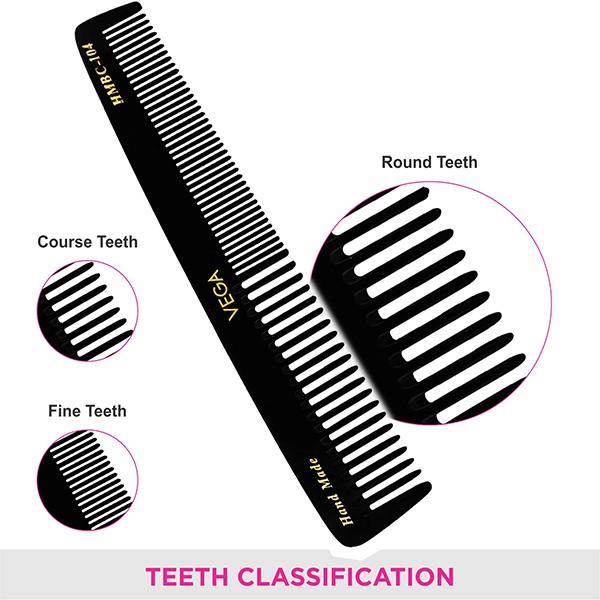 Vega Graduated Dressing Hair Comb for Men and Women,(VC2HMBC-104) 2's - Hair Combs