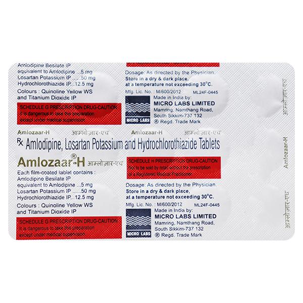 AMLOZAAR H Tablet 15's - Hypertension-Cal